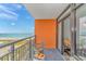 Enjoy oceanfront views from this charming balcony with comfortable seating and refreshments at 1501 Ocean Blvd. S # 607, Myrtle Beach, SC 29577