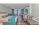 Cozy suite with a balcony, offering a partial view of the city at 1501 Ocean Blvd. S # 607, Myrtle Beach, SC 29577