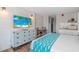 This room offers a complete layout including the kitchenette and entertainment at 1501 Ocean Blvd. S # 607, Myrtle Beach, SC 29577