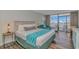 Relax in this cozy suite with a comfortable sofa and a great view from the balcony at 1501 Ocean Blvd. S # 607, Myrtle Beach, SC 29577