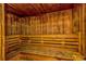 Inviting wooden sauna featuring bench seating and a warm, relaxing ambiance at 1501 Ocean Blvd. S # 607, Myrtle Beach, SC 29577