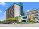 Exterior view of the Landmark Resort, showcasing its architecture and landscaping at 1501 S Ocean Blvd. S # 1147, Myrtle Beach, SC 29577