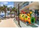 Unique submarine-themed splash area adds a playful element to the pool at 201 S Ocean Blvd. # 717, Myrtle Beach, SC 29577
