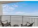 Balcony with chairs and ocean views at 2201 S Ocean Blvd. # 1707, Myrtle Beach, SC 29577