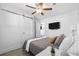 Cozy bedroom with barn door and a TV at 2406 Seabreeze Pl., Myrtle Beach, SC 29577