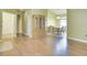 Open living space showcases hardwood floors and a dining area at 264 La Patos Dr., Myrtle Beach, SC 29588