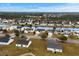 Aerial view of a community of homes located on a waterfront with mature trees at 4355 Heartwood Ln., Myrtle Beach, SC 29579