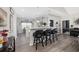 Eat-in kitchen featuring bar stool seating, stainless appliances, and stylish pendant lighting at 509 Hillsborough Dr., Conway, SC 29526