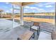 Screened patio featuring a seating area with a view of a pond at 546 Calhoun Falls Dr., Myrtle Beach, SC 29577