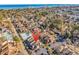Aerial view of condo complex near the ocean featuring a community pool and tennis courts at 617 14Th Ave. S # 83, Surfside Beach, SC 29575