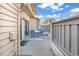 Private outdoor patio area with stylish patio set for outdoor dining and relaxing at 617 14Th Ave. S # 83, Surfside Beach, SC 29575