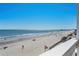 Spacious balcony with panoramic views of the sandy beach and ocean at 900 N Waccamaw Dr. # 301, Garden City Beach, SC 29576