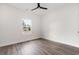 Bedroom featuring hardwood floors, ceiling fan, bright light from a single window at 1052 Merritt Rd, Conway, SC 29526