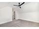 Bedroom featuring carpet, neutral walls, modern ceiling fan and doorway to hallway at 1052 Merritt Rd, Conway, SC 29526
