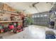 Well organized garage with workbench, tools, and shelving at 115 Blue Pride Dr., Loris, SC 29569