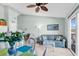 View of a shared living space with dining area and sliding glass door to the balcony at 1230 St. George Ln. # F, Myrtle Beach, SC 29588