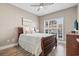 Bedroom with a full-sized bed, natural light, a ceiling fan, and a dresser with a TV at 70 Addison Cottage Way # 121 & 32, Murrells Inlet, SC 29576