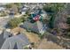 Aerial view of the home's roof, backyard, and surrounding neighborhood at 1019 Hillsdale Dr., Little River, SC 29566