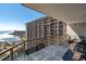 Inviting balcony area featuring outdoor dining and lounge seating, overlooking the ocean and resort grounds at 100 N Beach Blvd. # 1608, North Myrtle Beach, SC 29582