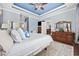 Charming bedroom with a serene ambiance, featuring soft blue tones and stylish decor at 120 Swallowtail Ct., Little River, SC 29566