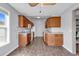 Well-lit eat-in kitchen featuring tile floors, ample countertops, cabinetry and modern appliances at 1336 Gailard Dr., Conway, SC 29526