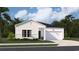 Illustration of single story home with an attached 1-car garage, shutters, black roof and lawn at 1356 Palm Springs Paloma Dr, Longs, SC 29568