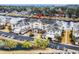 Aerial view of the condo buildings, parking, waterway access, and mature landscaping at 2180 Waterview Dr. # 713, North Myrtle Beach, SC 29582