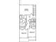 Second floor plan featuring the primary bedroom, bathroom, and two other bedrooms at 4123 Mclamb Ave. # 4123, Little River, SC 29566