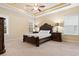 Spacious main bedroom with a decorative ceiling fan and decorative furniture at 494 Battey Dr., Myrtle Beach, SC 29588
