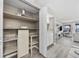 This pantry features lots of shelving and convenient access to the kitchen and living area at 501 Maison Dr. # F-1, Myrtle Beach, SC 29572
