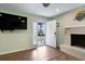 Living room looking out towards the front entry at 508-B Rosemary Ln., North Myrtle Beach, SC 29582