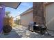 View of the cozy patio area with a barbecue grill, great for outdoor dining at 508-B Rosemary Ln., North Myrtle Beach, SC 29582
