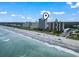 Stunning aerial view showcasing the complex's beachfront location along the coastline at 5308 N Ocean Blvd. # 1003, Myrtle Beach, SC 29577