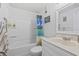 Bright bathroom with a tub and shower combination at 5905 S Kings Hwy. # 810-C, Myrtle Beach, SC 29575