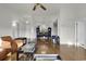 Open-concept living room featuring vaulted ceilings and hardwood flooring at 621 Cottontail Trail, Myrtle Beach, SC 29588