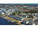 Aerial view of a waterfront community with boat docks and easy access to nearby shopping and local attractions at 622 Lorenzo Dr. # 622, North Myrtle Beach, SC 29582