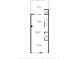 Schematic floor plan showing dimensions of living room, kitchen, and patio at 701 1St Ave. S # 32C, North Myrtle Beach, SC 29582