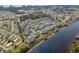 Aerial view of the community with multiple condo buildings along the waterway at 901 West Port Dr. # 1611, North Myrtle Beach, SC 29582