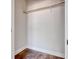 Walk-in closet with custom rod ready for organization at 2212 Old Charleston Rd., Georgetown, SC 29440