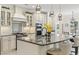 Kitchen island with counter seating, modern appliances, and pendant lighting at 1012 Dowitcher Dr., Conway, SC 29526