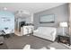 Living space with modern decor, a dining area, and a full kitchen, perfect for relaxing and entertaining at 107 S Ocean Blvd. # 2106, Myrtle Beach, SC 29577