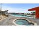 Resort style pool and hot tub with ample seating and beach access at 107 S Ocean Blvd. # 2106, Myrtle Beach, SC 29577