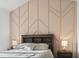 Bedroom showcasing a light design on headboard feature wall with lamps at 110 South Shore Blvd. # 302, Longs, SC 29568