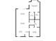 Detailed floor plan illustrating room dimensions, including kitchen, living room, and bedrooms at 110 South Shore Blvd. # 302, Longs, SC 29568
