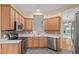 Updated kitchen featuring stainless steel appliances and ample counter space at 1205 Woodruff Ct., Conway, SC 29526