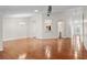 Open-concept living room with hardwood floors, neutral paint, and recessed lighting at 1205 Woodruff Ct., Conway, SC 29526