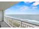 Serene balcony view overlooking a beautiful ocean, beach and coastline at 2000 N Ocean Blvd. # 1601, Myrtle Beach, SC 29577