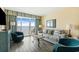 Relaxing living room with oceanfront balcony access, a sofa, and comfortable seating at 2000 N Ocean Blvd. # 1601, Myrtle Beach, SC 29577