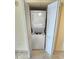 Convenient laundry closet with stacked washer and dryer at 2007 S Ocean Blvd. # 204, Myrtle Beach, SC 29577