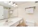 Clean bathroom with a vanity, mirror, and convenient towel storage at 201 74Th Ave. N # 2941, Myrtle Beach, SC 29572